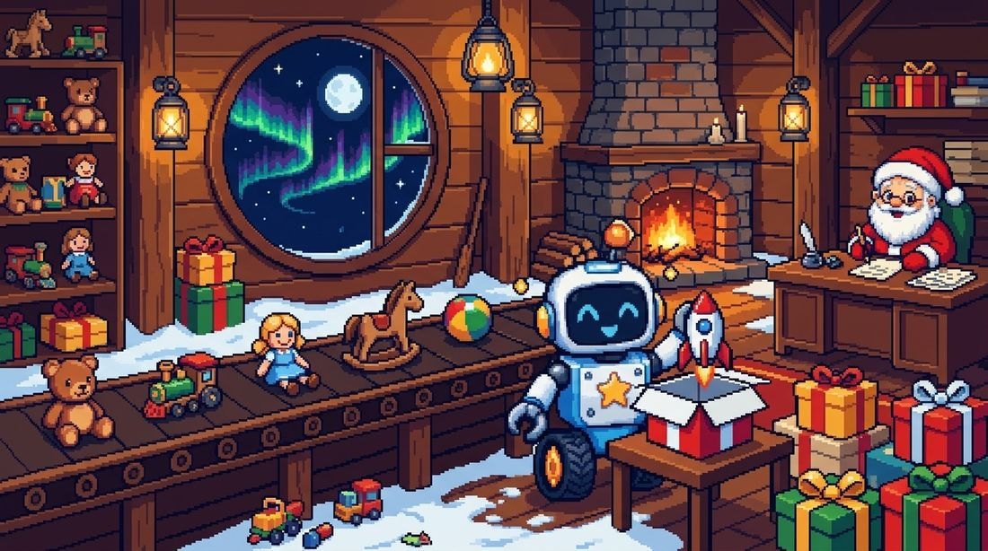 Santa’s Workshop: Bolt the robot and Santa